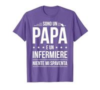 Sono Un papà e Un Infermiere | Regalo papà Maglietta, Uomo, Viola mélange, L