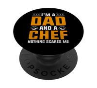 Sono un papà e uno chef Niente mi spaventa PopSockets PopGrip Adesivo