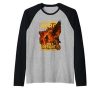 Sono un papà eroe e un pompiere - niente mi spaventa Maglia con Maniche Raglan