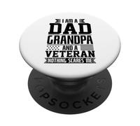 Sono un papà, nonno e un veterano Niente mi spaventa PopSockets PopGrip Adesivo
