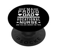 Sono un papà orgoglioso di un bavaglio infermiera professionale impressionante PopSockets PopGrip Adesivo