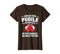 Sono Un papà Pugile in Pratica Regalo Pugilato Boxe Maglietta, Donna, Marrone, M