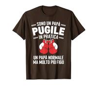 Sono Un papà Pugile in Pratica Regalo Pugilato Boxe Maglietta, Uomo, Marrone, M