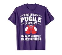 Sono Un papà Pugile in Pratica Regalo Pugilato Boxe Maglietta, Uomo, Viola, M