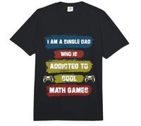 Sono Un papà Single Che è dipendente da Cool Math Games Gaming Comfort Colors Adult Heavyweight T-Shirt