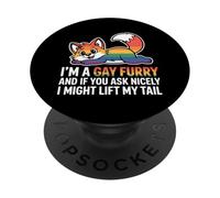 Sono Un Peloso Gay E Se Chiedi Bene Potrei Sollevare La Coda PopSockets PopGrip Adesivo
