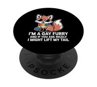 Sono Un Peloso Gay E Se Chiedi Bene Potrei Sollevare La Coda PopSockets PopGrip Adesivo