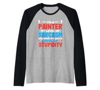 Sono un pittore Dipende dal mio livello di sarcasmo Maglia con Maniche Raglan