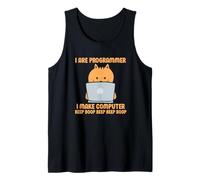 Sono un programmatore, creo Computer Beep Boop Funny Cat Coder Canotta