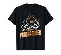 Sono Un Programmatore Fortunato St. Patricks Day Programmer Maglietta con Stampa Grafica Economica
