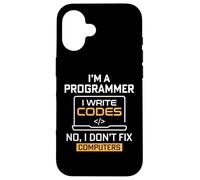 Sono un programmatore scrivo codice trasformo il caffè in codice Custodia per iPhone 16
