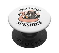 Sono un raggio di sole divertente procione umorismo estate PopSockets PopGrip Adesivo
