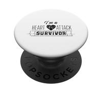 Sono un sopravvissuto a un attacco di cuore Infarct Survived Hearts Surgery PopSockets PopGrip Adesivo