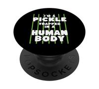 Sono un sottaceto intrappolato in un corpo umano verdure sottaceti Cucum PopSockets PopGrip Adesivo