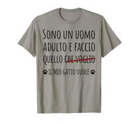Sono Un Uomo Adulto e Il Mio Gatto comanda Maglietta