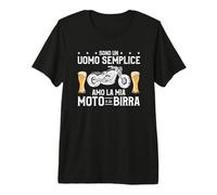 Sono Un Uomo Semplice Amo La Mio Moto E La Birra Maglietta Premium