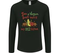 Sono Un Vegano Il Mio B12 È A Posto Maglietta A Maniche Lunghe Divertente Uomo