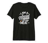 Sono Un Vegano Sociale Evito la Carne Maglietta Premium