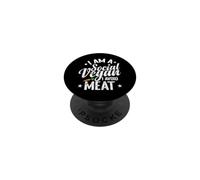 Sono un vegano sociale Evito la carne PopSockets PopGrip Adesivo