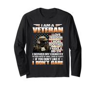 Sono Un veterano Amo la libertà Ho Indossato Dogtags Ho Un DD-214 Maglia a Manica