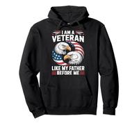 Sono un veterano come mio padre prima di me Veterans Day Felpa con Cappuccio