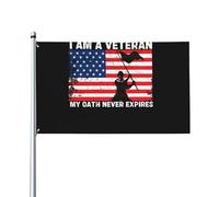 Sono un veterano - Il mio giuramento non scade mai - Bandiera 3x5 - Striscione per esterni "Grazie Veterans Day" con 2 occhielli