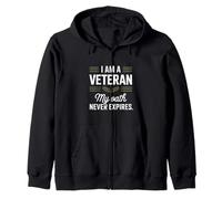 Sono un veterano Il mio giuramento non scade mai il giorno dei veterani Felpa con Cappuccio