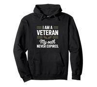 Sono un veterano Il mio giuramento non scade mai il giorno dei veterani Felpa con Cappuccio