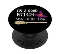 Sono una buona strega per la maggior parte del tempo, streghe divertenti di Halloween PopSockets PopGrip Adesivo
