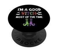 Sono una buona strega per la maggior parte del tempo, streghe divertenti di Halloween PopSockets PopGrip Adesivo