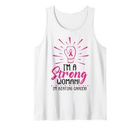 Sono Una Donna Forte STO battendo la consapevolezza del Cancro al Seno Rosa Canotta