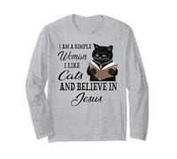 Sono Una Donna Semplice, Mi piacciono i Gatti e Credo in Gesù Maglia a Manica