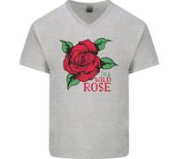 Sono Una Maglietta In Cotone A V Per Uomo Wild Rose