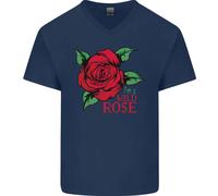 Sono Una Maglietta In Cotone A V Per Uomo Wild Rose