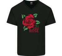 Sono Una Maglietta In Cotone A V Per Uomo Wild Rose