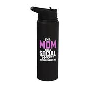 Sono una mamma e un assistente sociale Mamma Assistente sociale Stainless Steel Insulated Water Bottle