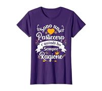 Sono Una pasticcera Ho Sempre Ragione per Una Donna Divertente Maglietta, Donna, Viola, M