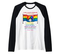 Sono una persona sicura Orgoglio alleato Sei al sicuro con me Lgbtq Maglia con Maniche Raglan