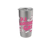 Sono una ragazza di laboratorio Groovy Chimica Scienza Lab Donne Bicchiere termico in acciaio inox doppia parete