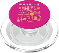 Sono una Ragazza Semplice Amo Il Formaggio e l'Aperitivo Vino PopSockets PopGrip per MagSafe