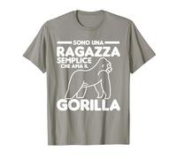 Sono Una Ragazza Semplice Che AMA Il Gorilla Maglietta, Uomo, Ardesia, L
