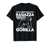 Sono Una Ragazza Semplice Che AMA Il Gorilla Maglietta, Uomo, Nero, L