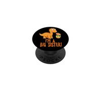 Sono una sorella maggiore con dinosauri arancioni PopSockets PopGrip Adesivo