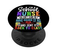 Sono un'infermiera scolastica che non mi spaventi PopSockets PopGrip Adesivo