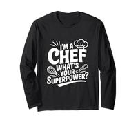 Sono Uno Chef Qual è Il Tuo superpotere Cucina Divertente Maglia a Manica