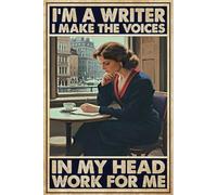 Sono uno scrittore, fai funzionare le voci nella mia testa, cartello in latta, decorazione per la casa, targa da parete retrò in alluminio per giardino, garage, casa, ufficio, bar, club, 8×12 pollici