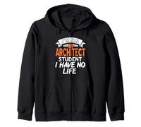 Sono Uno Studente Architetto I Have No Life Retro Divertente Regalo Felpa con Cappuccio