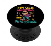 Sono vecchio, fastidioso e fuori controllo regalo di design PopSockets PopGrip Adesivo