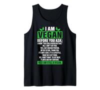 Sono Vegano Prima Che tu chieda Divertenti Vegetariani a Base vegetale Canotta