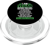 Sono vegano prima che tu chieda divertenti vegetariani a base vegetale PopSockets PopGrip per MagSafe